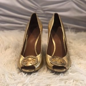 Tory Burch Gold Heels